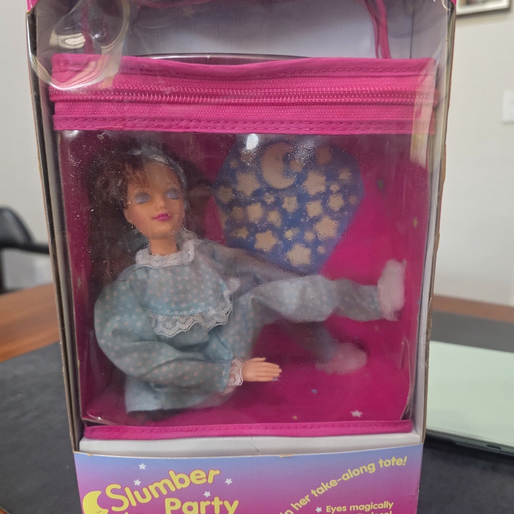 Barbie Slumber Party Doll with Pink and Blue Pajamas